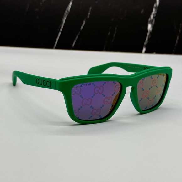 NEW GG1571S 004 GUCCI GREEN BLUE UNISEX GUCCI SUNGLASSES - Picture 6 of 14